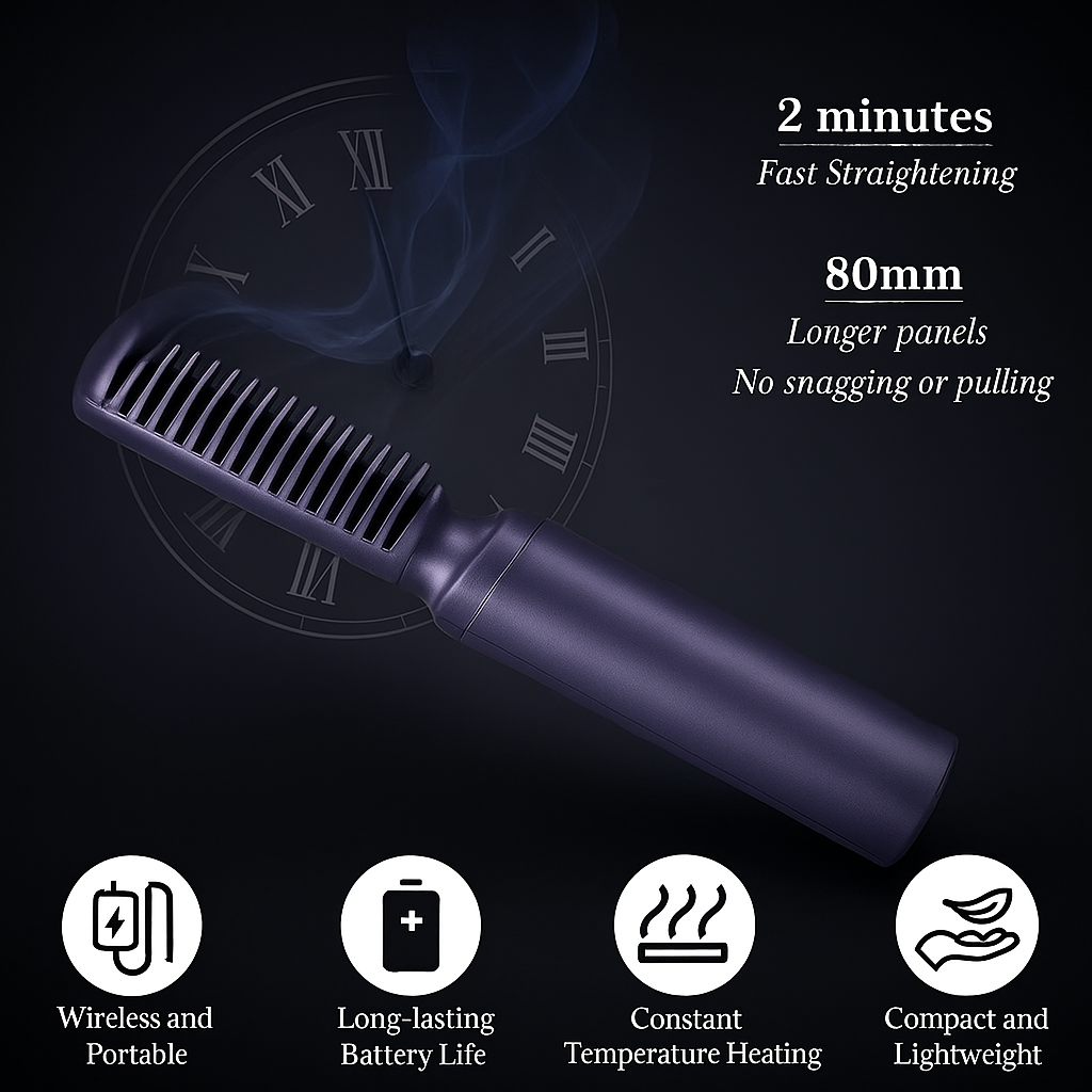 Portable Mini Hair Straightener Cordless