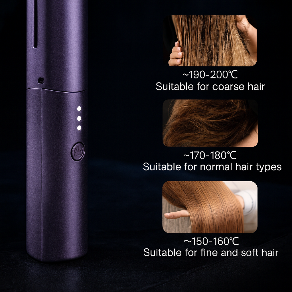Portable Mini Hair Straightener Cordless