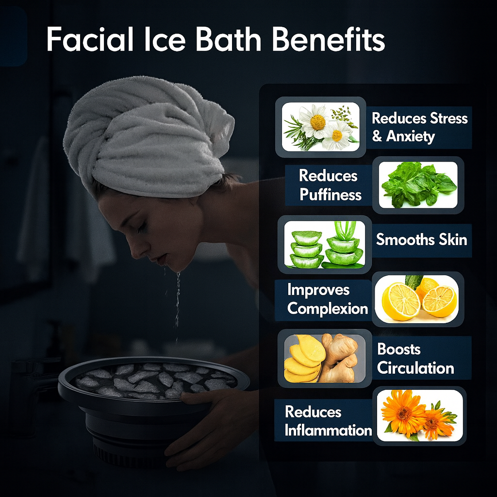 Face Bowl for Ice Portable Washing Basin for Puffiness Relief