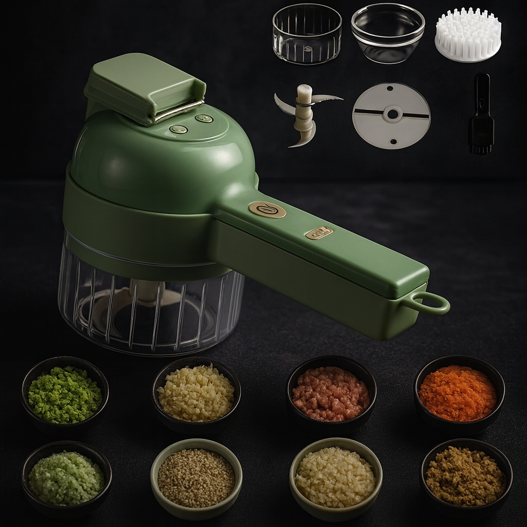 4 in 1 Portable Electric Vegetable Cutter Set