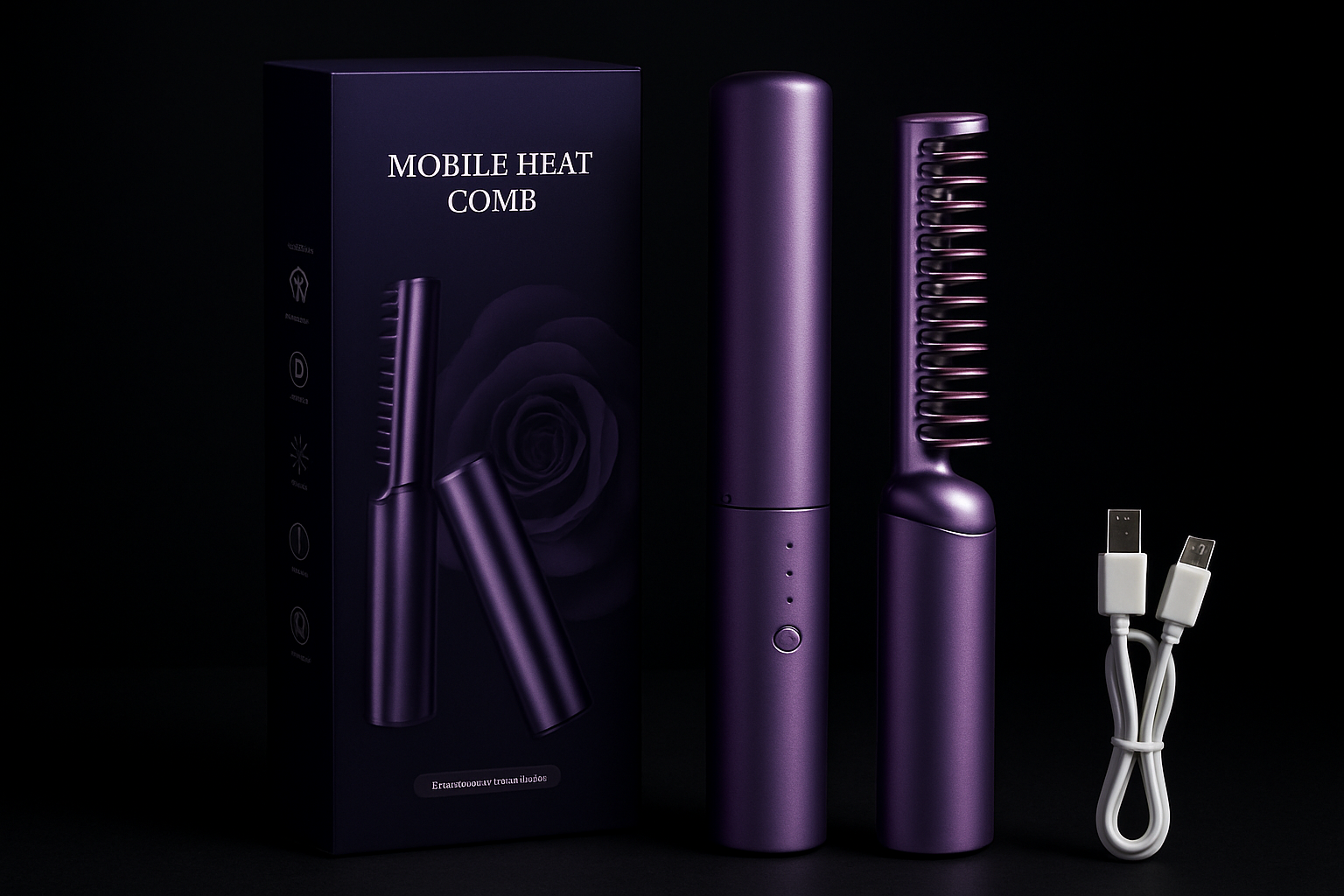 Portable Mini Hair Straightener Cordless