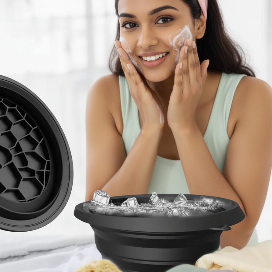Face Bowl for Ice Portable Washing Basin for Puffiness Relief